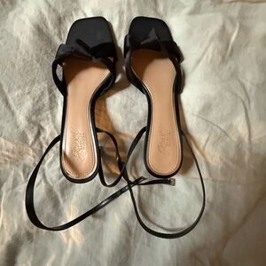 Black Women's Sandals with Bow by Badgley Mischka - worn once to wedding